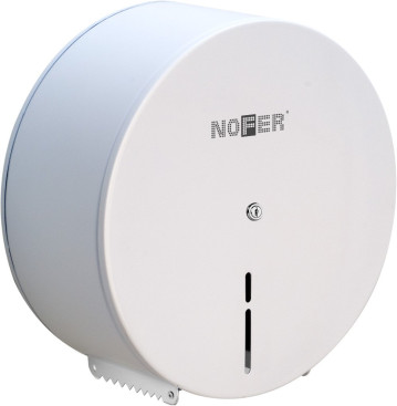 Диспенсер для туалетной бумаги Nofer 05001.XL.W (круглый, сталь, белый, XL)