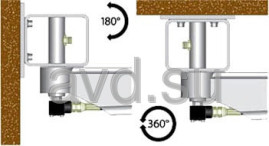 Переходник угловой 1/4"ш-3/8"г (280бар, нерж/пласт, вращ) R+M