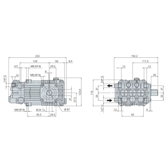 Насос высокого давления Annovi Reverberi RK 15.28 H N
