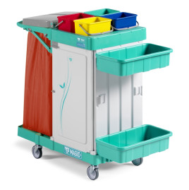 Тележка TTS Magic Line 210S (4х4л, закрытая, корзины, держ. мешка 120л)