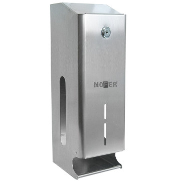 Диспенсер для туалетной бумаги Nofer 05102.B (прямоугольный, нерж, глянцевый, для 3 рулонов)