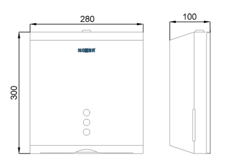 Диспенсер для полотенец Nofer industrial evo (нерж., белый) (04006.W)