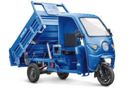 Трицикл электрический Rutrike D5 КАБИНА гидравлика (темно-синий матовый)