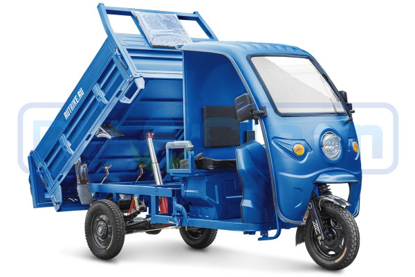 Трицикл электрический Rutrike D5 КАБИНА гидравлика (темно-синий матовый)