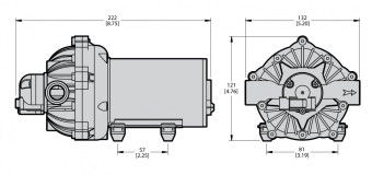 Мембранный насос Comet EF 5500 (4.1 бар, 20.8 л/мин, 24 В)