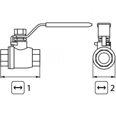 Кран гидравлический (3/4"г-г, 140бар, 2-х ходовой, нерж) R+M
