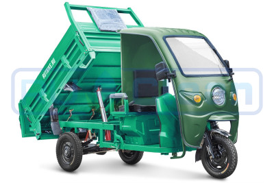 Трицикл электрический Rutrike D5 КАБИНА гидравлика (темно-зеленый)