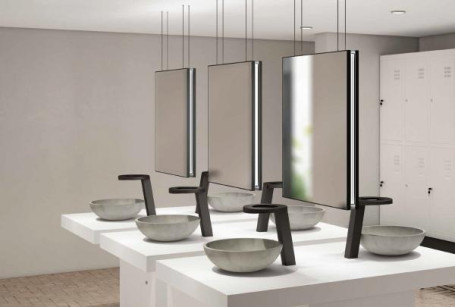 Сушилка для рук Nofer  CONCEPT3 (смеситель, дозатор мыла, черный)