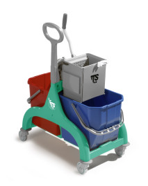 Тележка TTS Nick (2х15л, отжим O-KEY, зеленый)