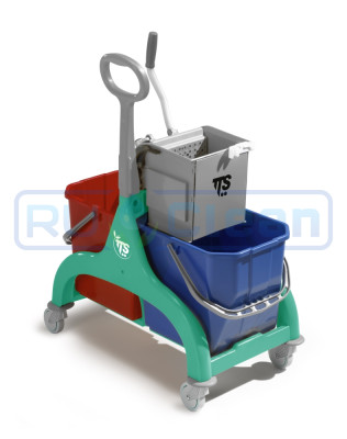 Тележка TTS Nick (2х15л, отжим O-KEY, зеленый)