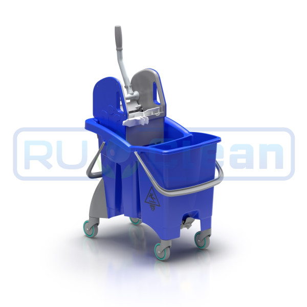 Ведро TTS ActionPro (30л, перегородка, колеса, отжим TEC, синий)