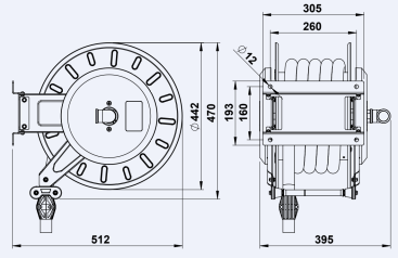 Барабан высокого давления FAICOM VGM 200115 STA (20бар, 15м, окраш)