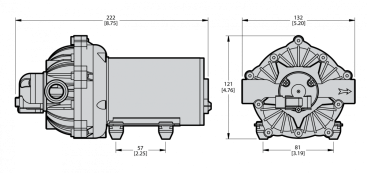 Мембранный насос Comet EF 3000 (4.8 бар, 11.4 л/мин, 12 В)