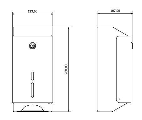 Диспенсер для листовой бумаги Nofer (нерж., матовый)