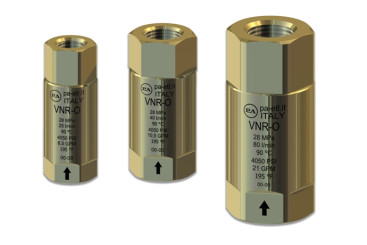 Обратный клапан PA VNR-OHD (3/8"г-3/8"г, 40л/мин, 280бар, лат)