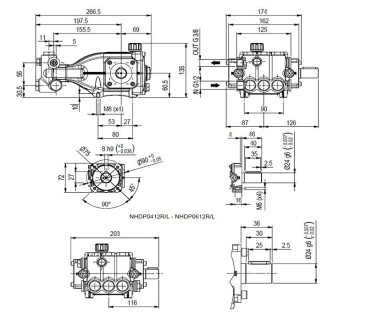 Насос высокого давления HAWK NHDP8512R (1450об/мин)