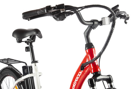 Электровелосипед Eltreco White (бело-красный)