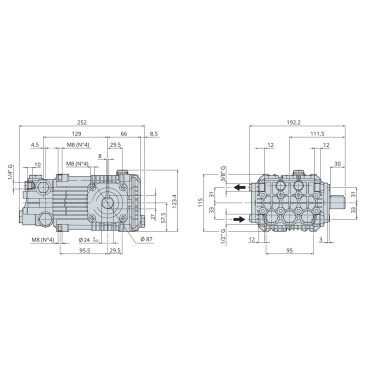Насос высокого давления Annovi Reverberi RK 15.20 N DX