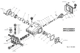 Насос высокого давления HAWK NMT2120EBCHR (1450об/мин)