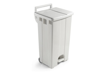 Контейнер мусорный TTS Derby (90л, серая крышка, серый)