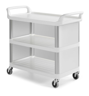 Тележка TTS Shelf A3700 (3 закр. полки, колеса d125мм, серый)