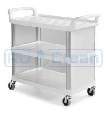 Тележка TTS Shelf A3700 (3 закр. полки, колеса d125мм, серый)