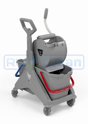 Тележка TTS NICKITA (2х25л, отжим DRY, серый)
