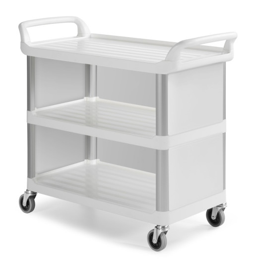 Тележка TTS Shelf A3700 (3 закр. полки, колеса d125мм, белый)