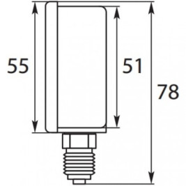 Манометр (250бар, 1/4"внеш, вход сбоку, D50мм, нерж) R+M