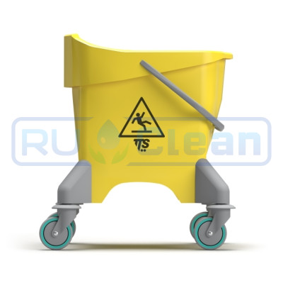 Ведро TTS PILE (30л, колеса, без отжима, желтый)