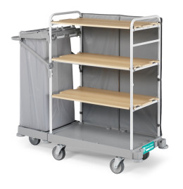 Тележка TTS GREEN HOTEL 922 (4 полки, закр. задняя панель, колеса D125мм)