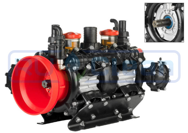 Мембранный насос AR 370 BP TWIN C/C (BlueFlex, 20 бар, 371.5 л/мин, ВОМ 1"⅜)