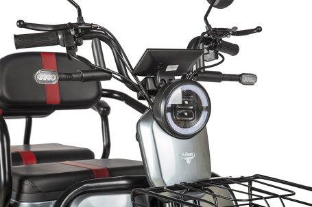 Трицикл электрический Rutrike Экипаж (серый)