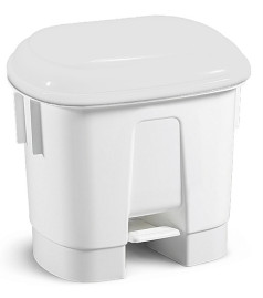 Ведро TTS Derby (для мусора, 30 л, с педалью, крышка белая)