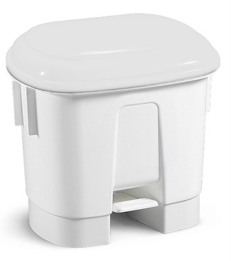Ведро TTS Derby (для мусора, 30 л, с педалью, крышка белая)