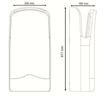 Сушилка для рук Nofer V-JET (автомат, темно-синий)