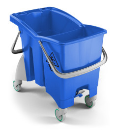 Ведро TTS ActionPro (30 л, перегородка, колеса, 2 сливных отверстия, синий)