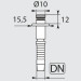 Фитинг высокого давления DKF-W (DN08, Karcher d10, оцинк) R+M