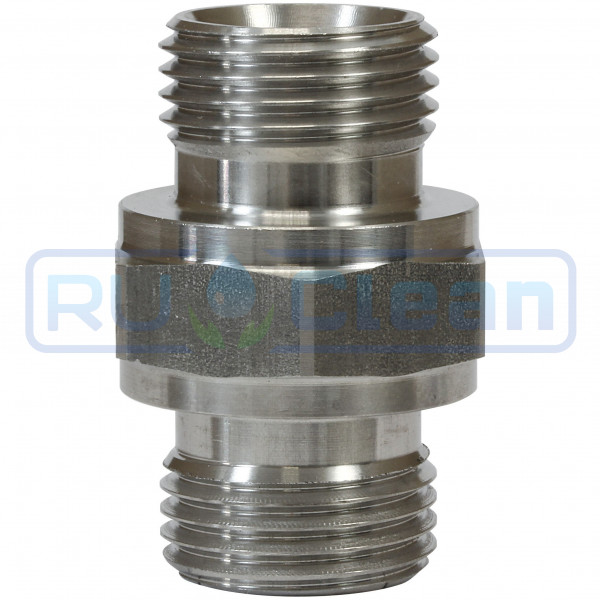Переходник 500 bar, 25 мм, 1/8 внеш.-1/8 внеш. нерж. сталь R+M 57019
