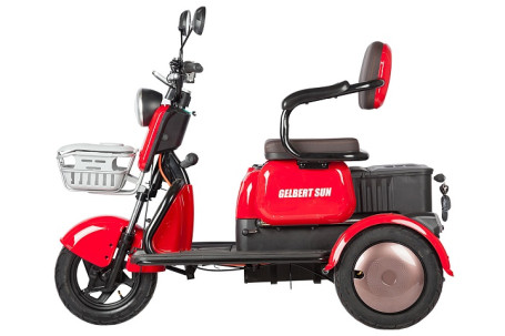 Трицикл электрический Rutrike Gelbert Sun (48/60V, 650W, фиолетово-белый) (0000271-3060)