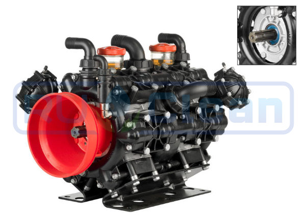 Мембранный насос AR 560 BP TWIN C/C (BlueFlex, 20 бар, 543.2 л/мин, ВОМ 1"⅜)