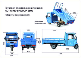  Трицикл электрический Rutrike Фактор 2600 60V2000W (темно-зеленый)