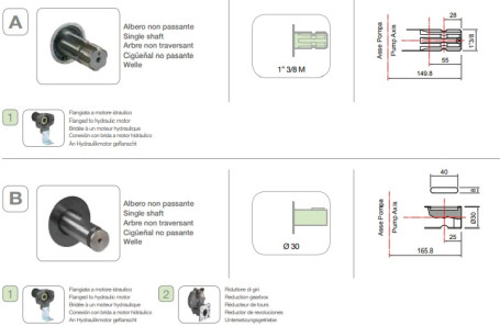 Мембранный насос Comet BP110 D (20 бар, 110 л/мин, ВОМ 1"3/8)
