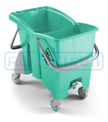 Ведро TTS ActionPro (30 л, 4 шт, перегородка, колеса, 2 сливных отверстия, зеленый)