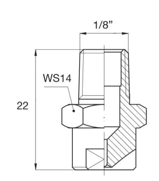 Форсунка 25055 (1/8ш, AISI 416) PNR