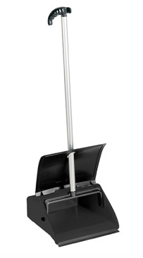 Совок TTS Clip (с крышкой, пластик, эргономич. ручка, черный)