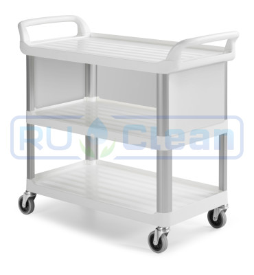 Тележка TTS Shelf B3700 (3 полки, верхняя закр, колеса d125мм, серый)