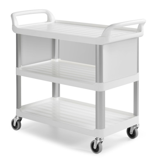 Тележка TTS Shelf B3700 (3 полки, верхняя закр, колеса d125мм, серый)