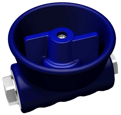 Кран для пенного пистолета PA RPS (1/2"г-г, 24бар, 80л/мин, синий)