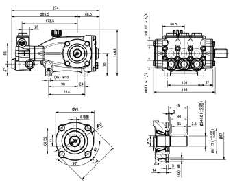 Насос высокого давления HAWK NMT 1520CWR (1450 об/мин)